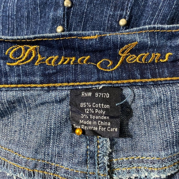 Drama Jeans High-low Studded A-line Stretch Denim Skirt Plus Size 24 Blue - Picture 6 of 10